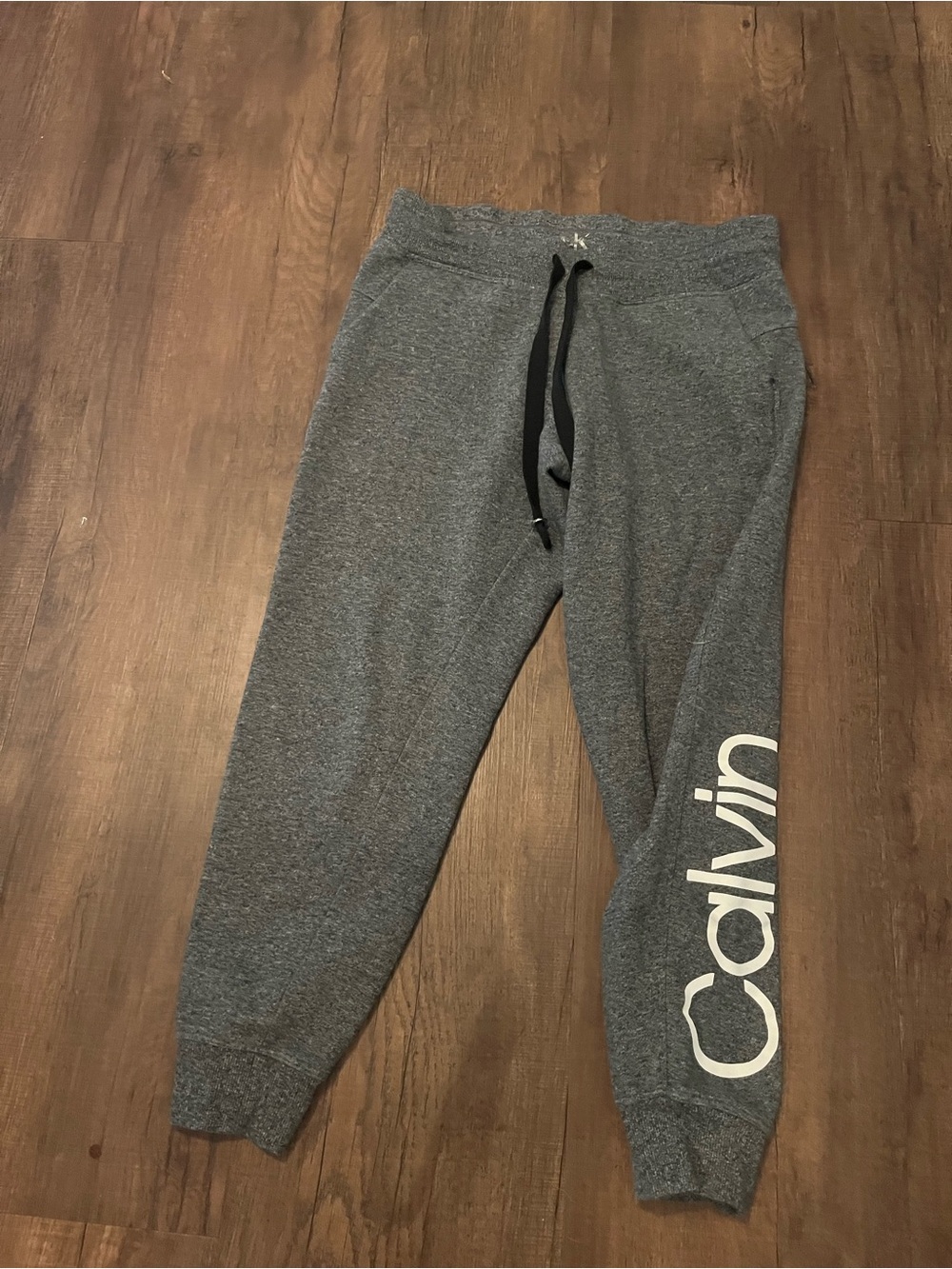 Calvin Klein Kids Dark Gray Logo Jogger Sweatpants
